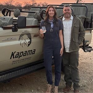 YFB Navy Blue button-up jumpsuit (size small)